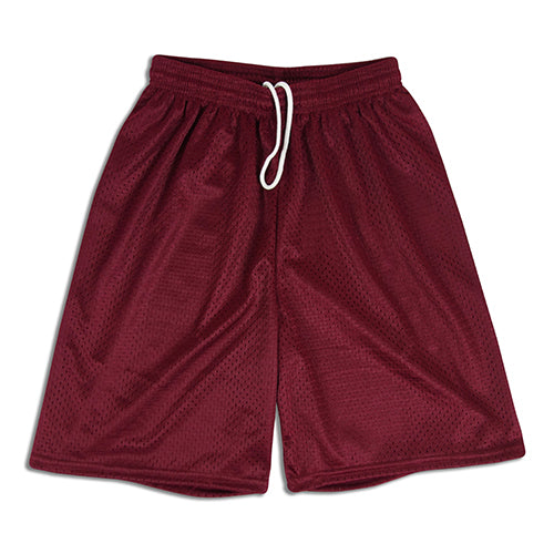 MSPP054 -Unisex Mesh Gym Shorts - Burgundy