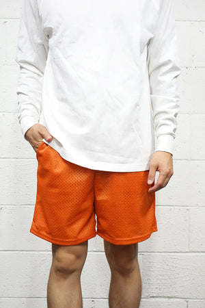 MSPP054 -Unisex Mesh Gym Shorts - Orange