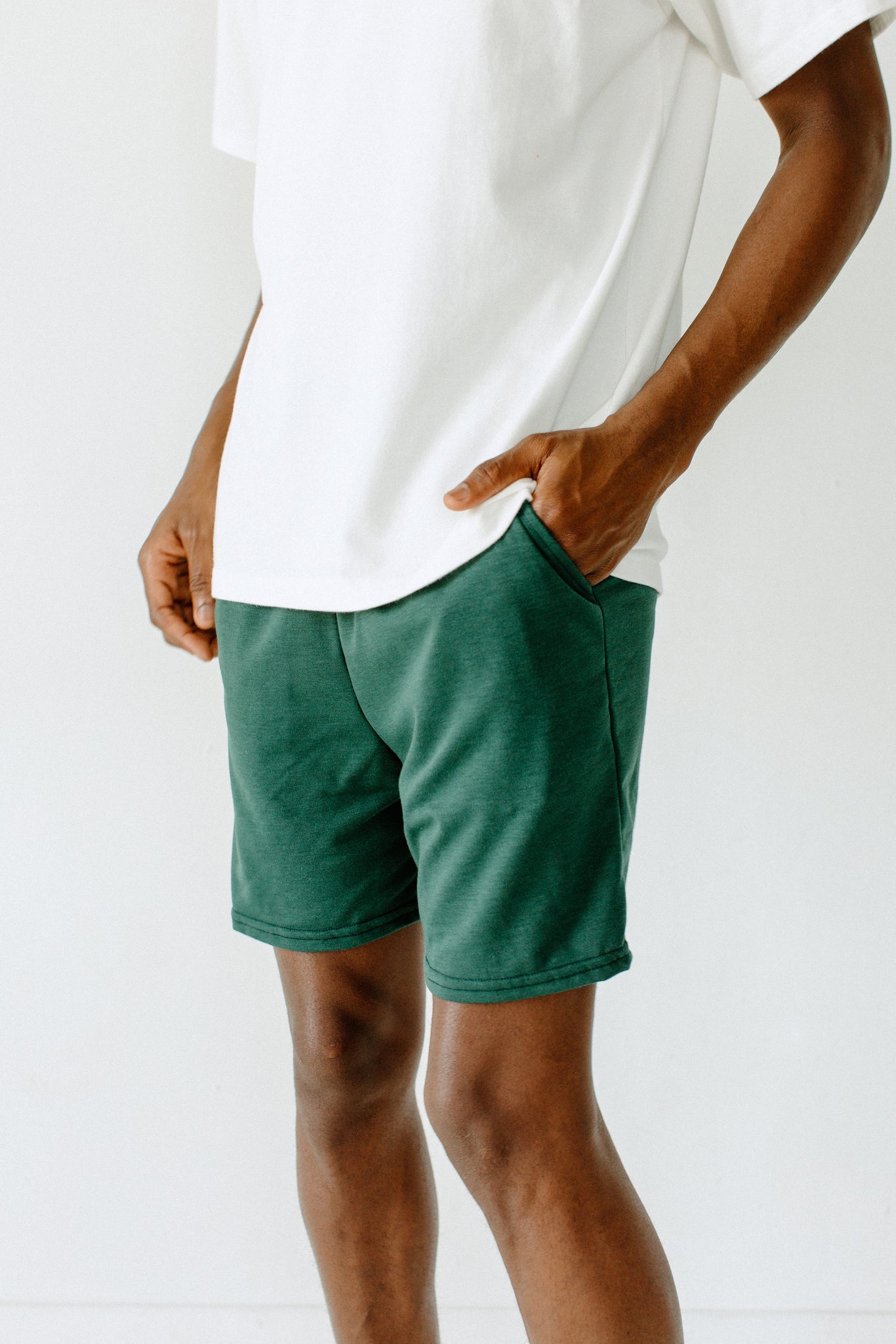 FSP055 - Unisex Terry Gym Shorts - Evergreen