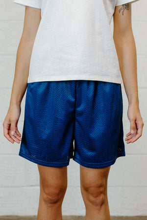 MSPP054 -Unisex Mesh Gym Shorts - Royal Blue