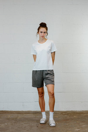 FSP055 - Unisex Terry Gym Shorts - Charcoal