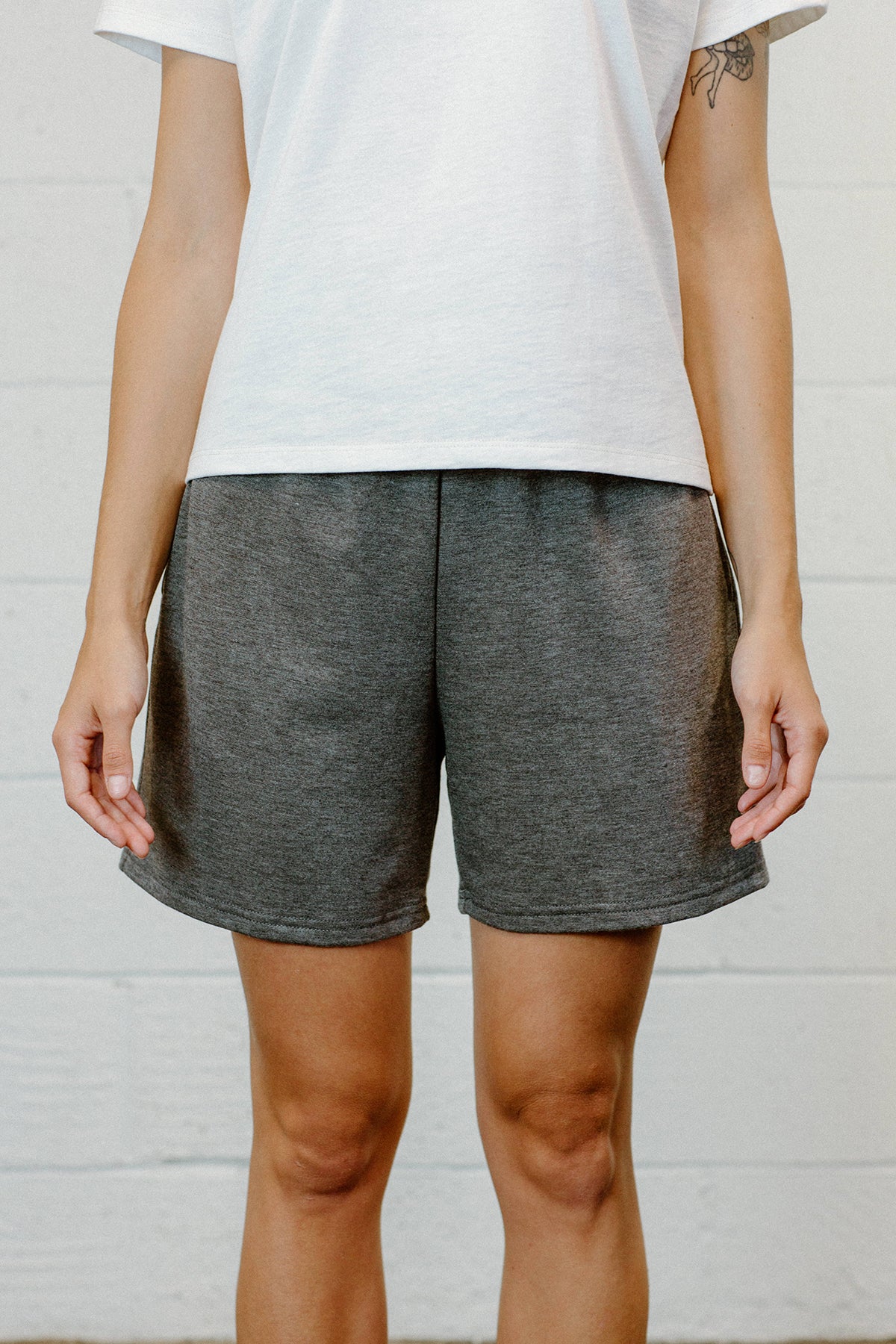 FSP055 - Unisex Terry Gym Shorts - Charcoal