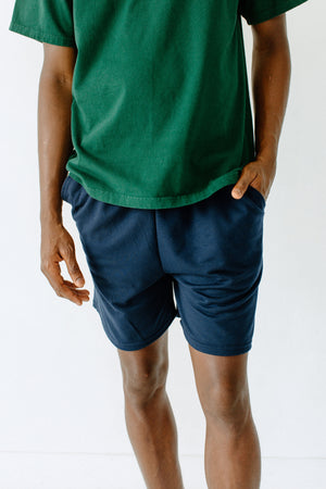 FSP055 - Unisex Terry Gym Shorts - Navy Blue