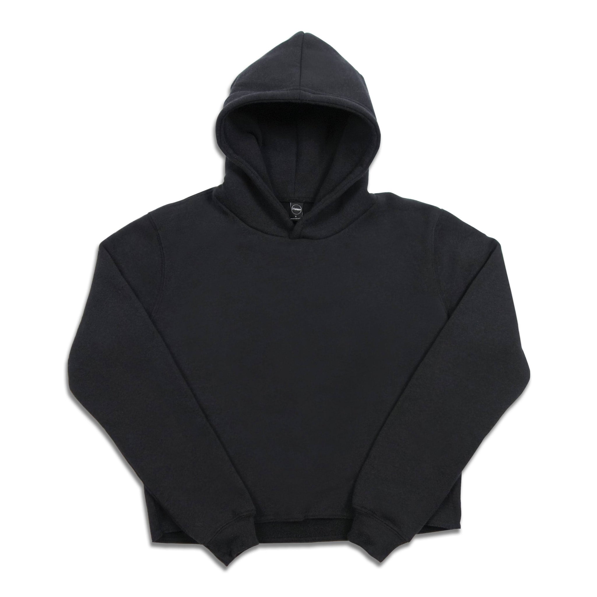 Tri-Blend Fleece Hooded Pullover Sweatshirt Black