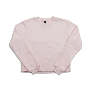 Tri-Blend Fleece Crewneck Sweatshirt Made in USA Pink