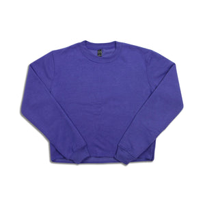 Tri-Blend Fleece Crewneck Sweatshirt Made in USA Purple