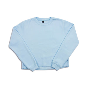 Tri-Blend Fleece Crewneck Sweatshirt Made in USA Sky Blue