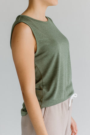 WMT520 - PRS MUSCLE TANK TOP - HEATHER OLIVE